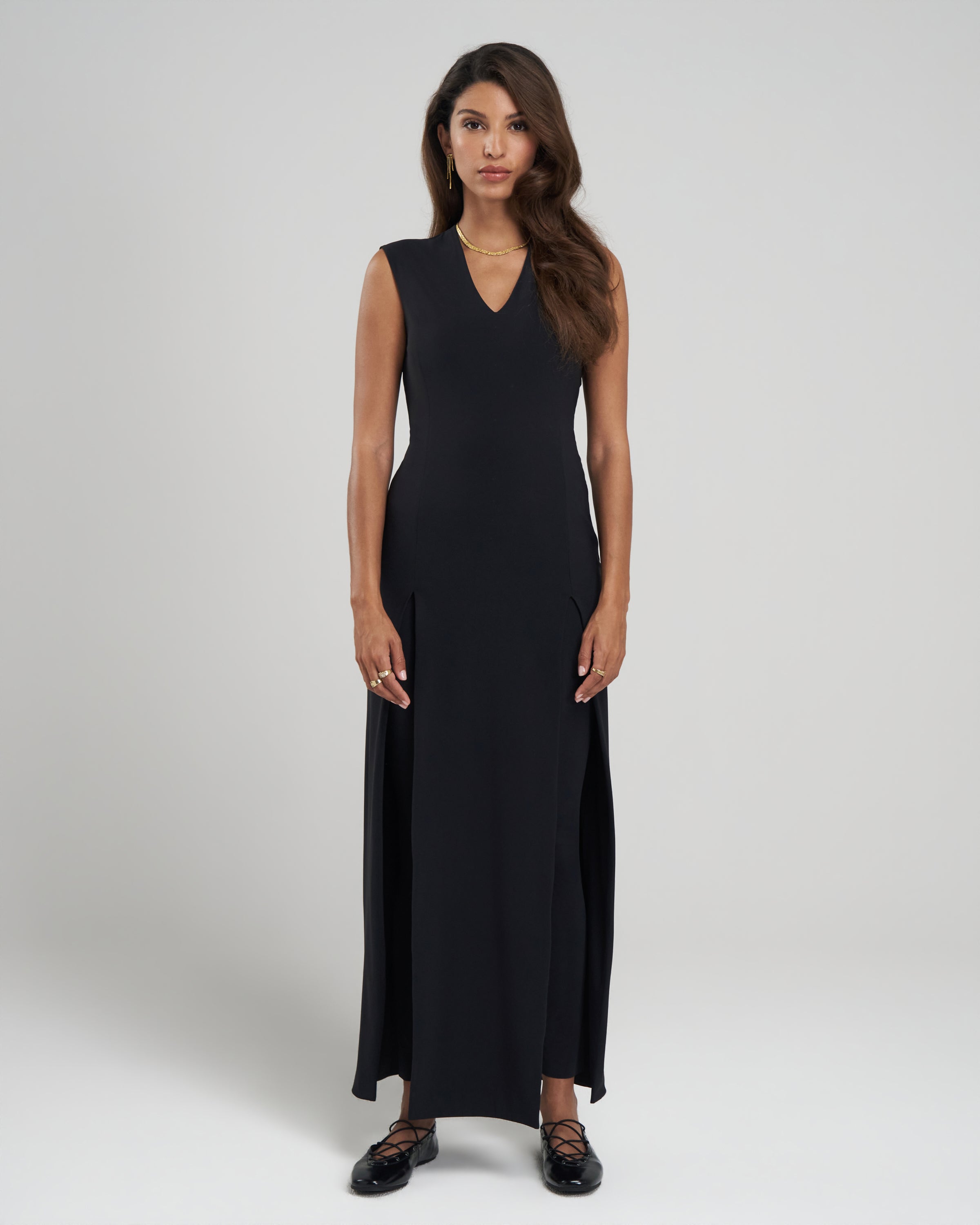 Sculpted Slit Dress