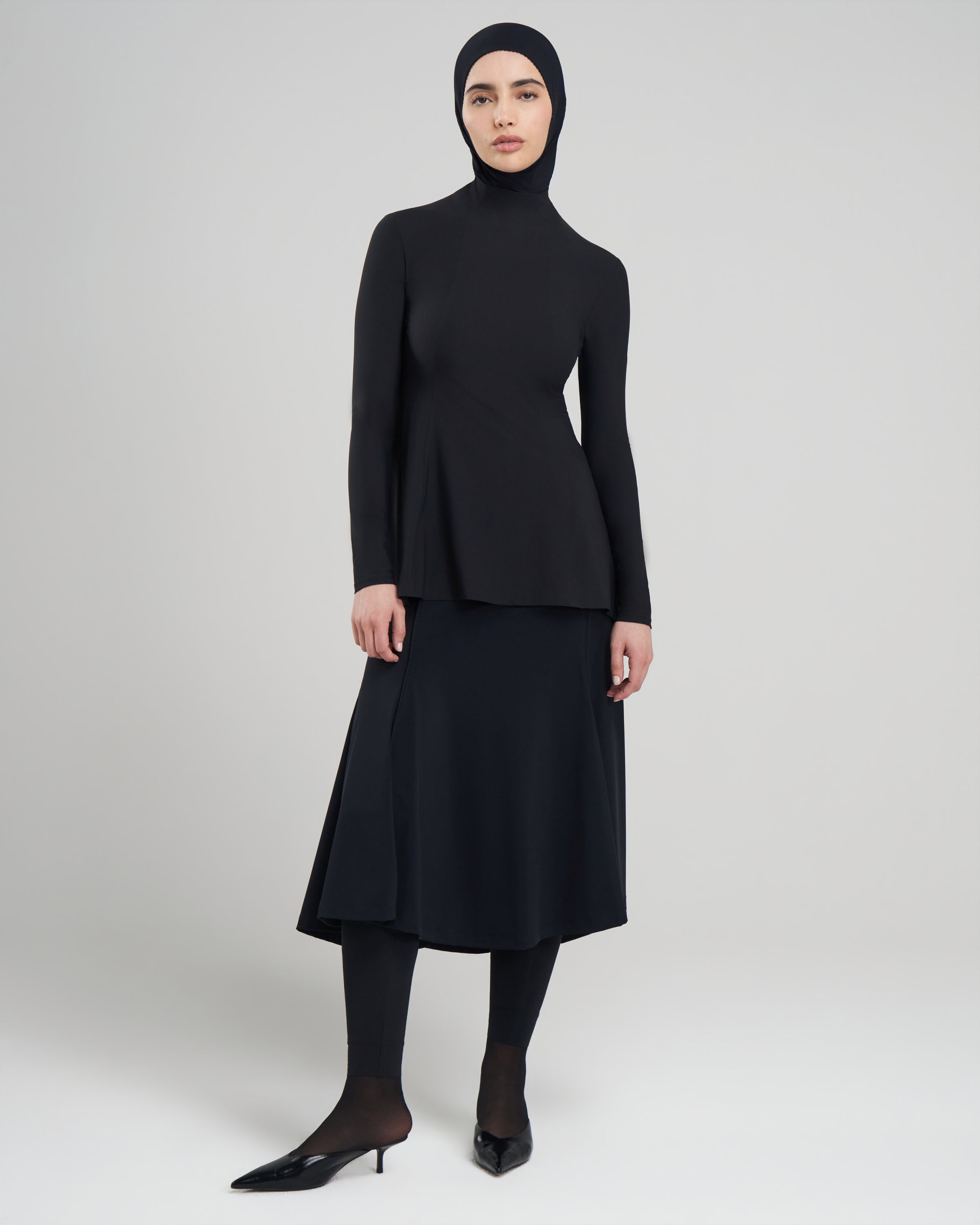 Draped Midi Skirt