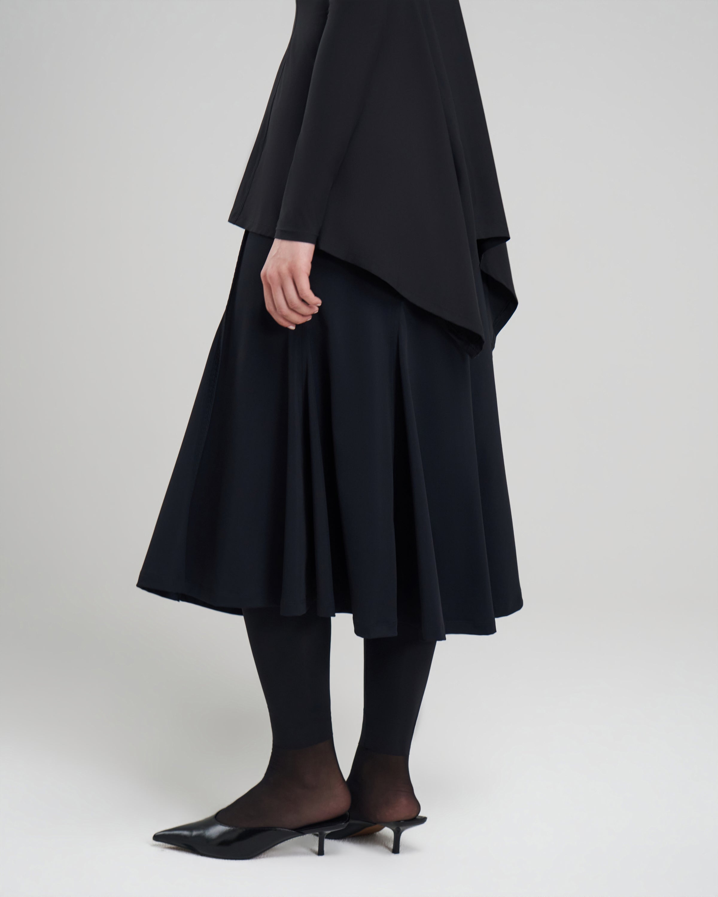 Draped Midi Skirt