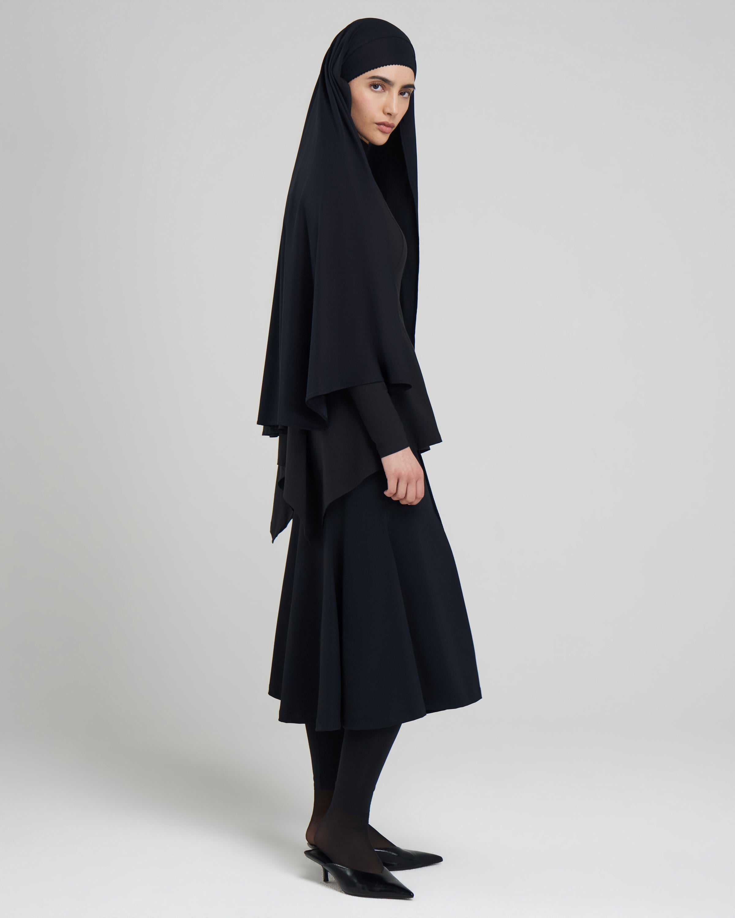 Draped Midi Skirt