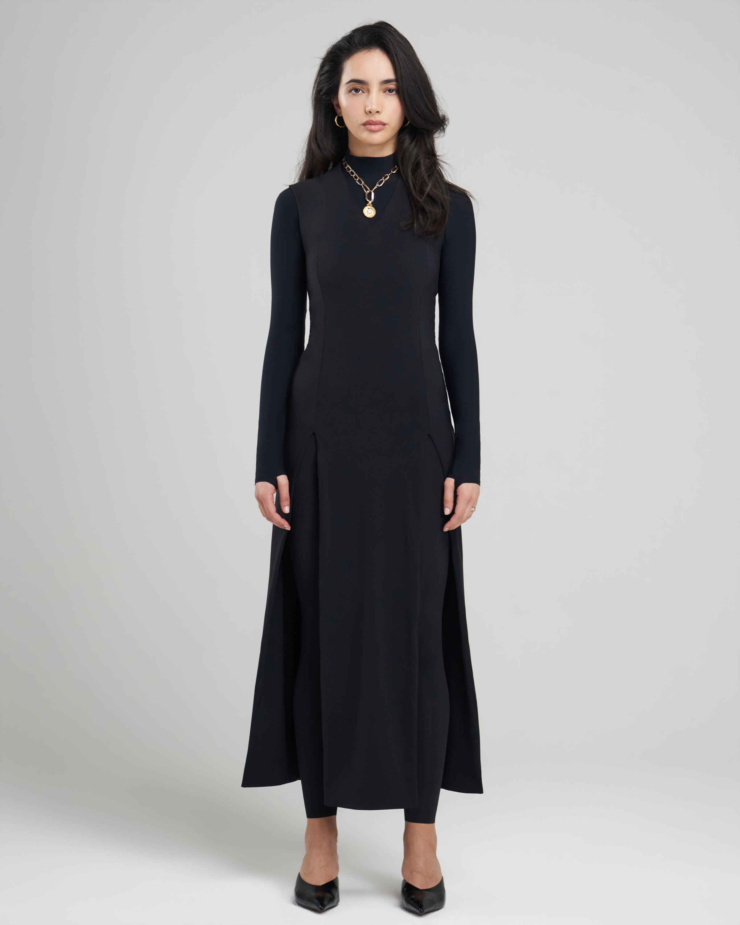 Sculpted Slit Dress