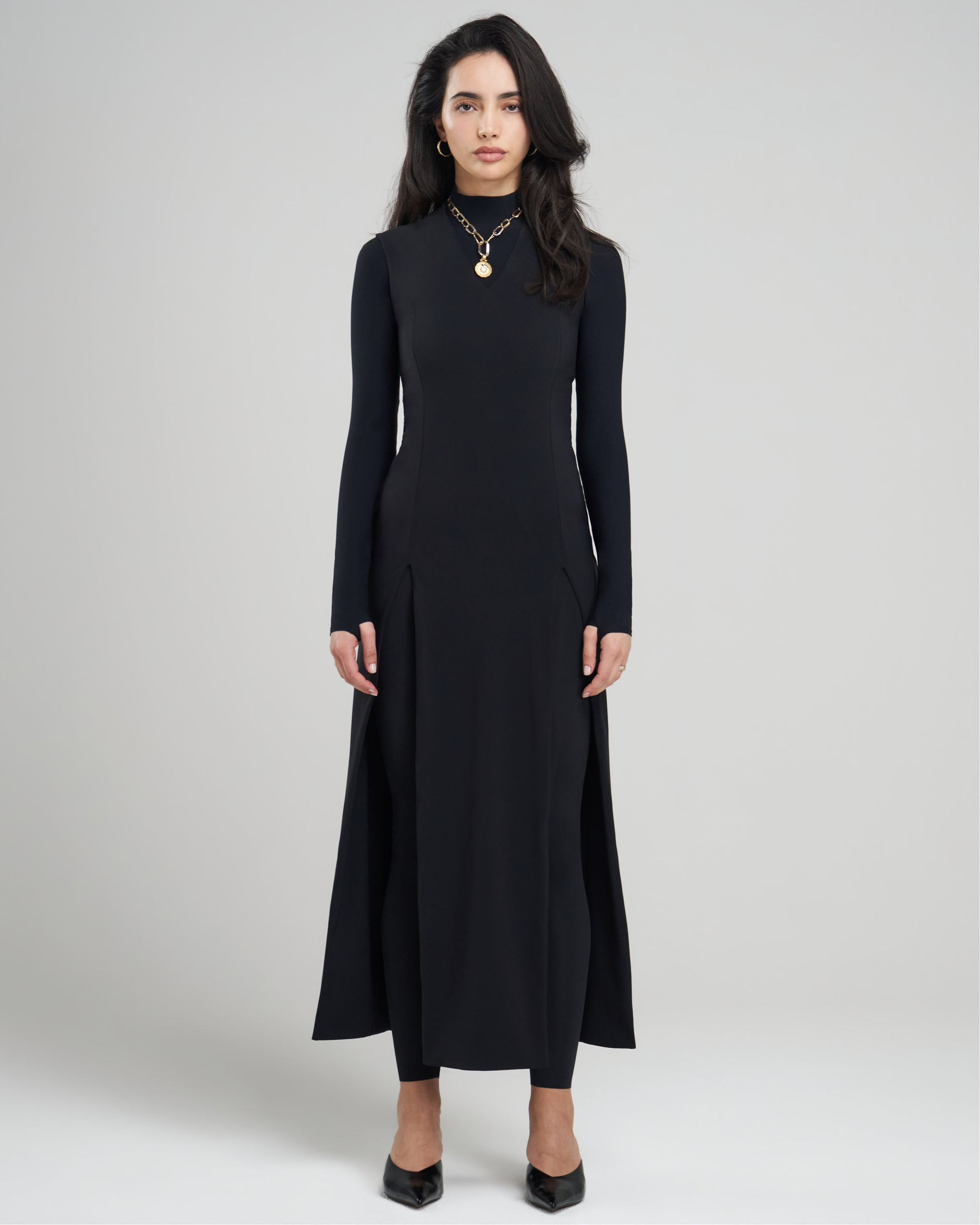 Sculpted Slit Dress