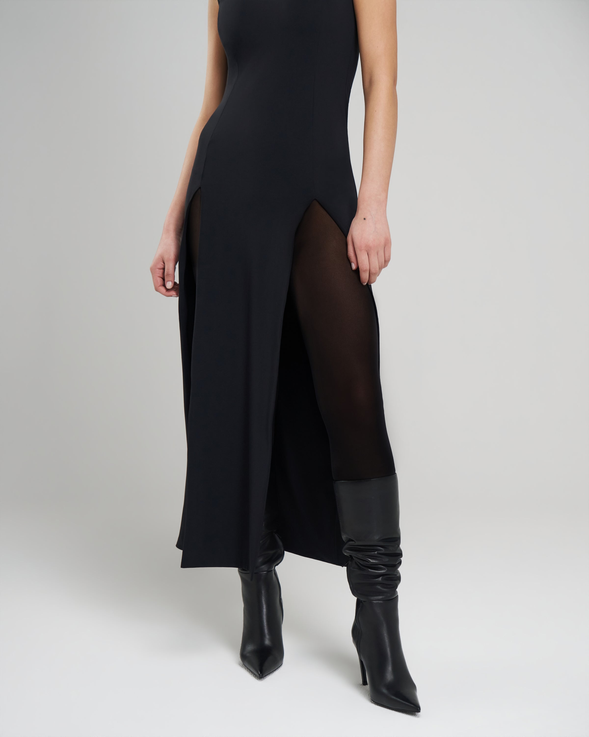 Sculpted Slit Dress