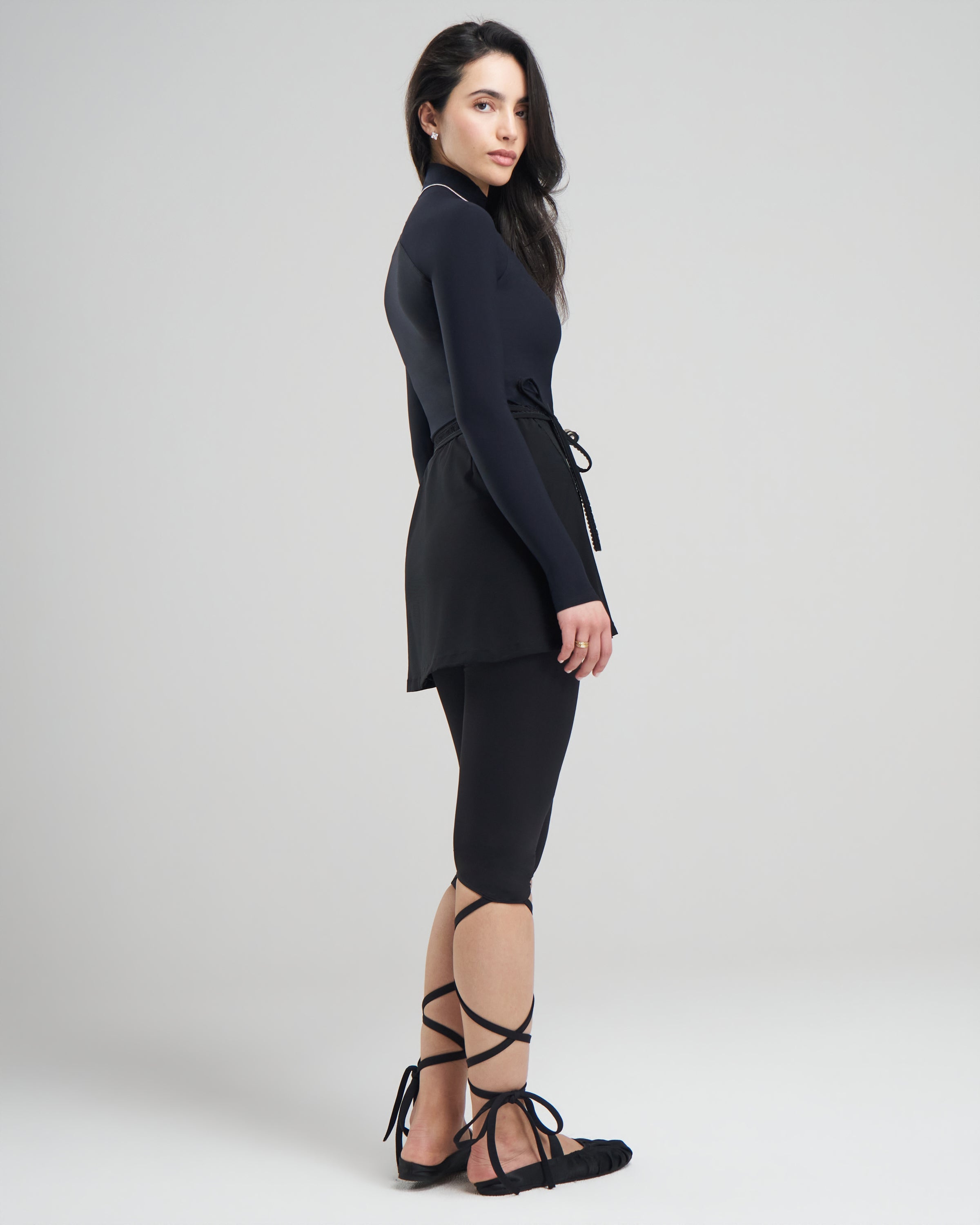 Short Mesh Ballet Wrap Skirt
