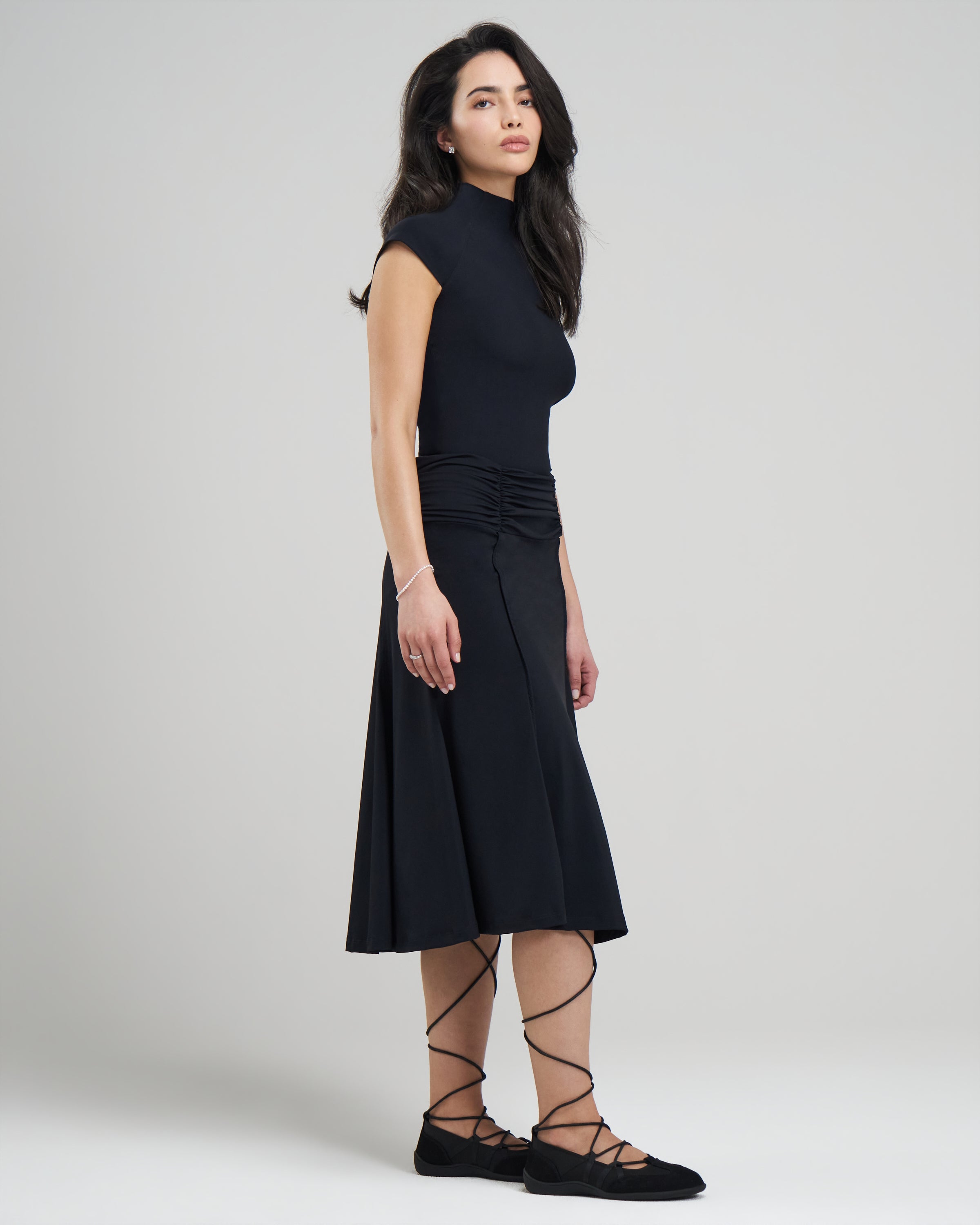 Draped Midi Skirt
