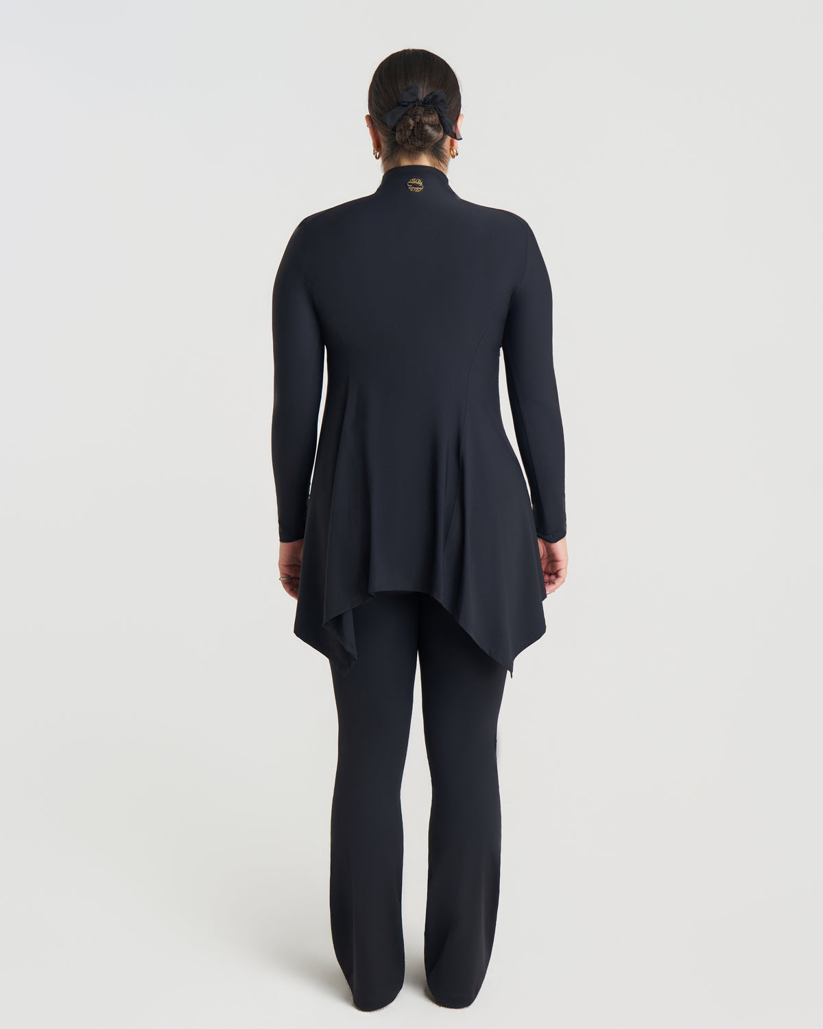 Long Sleeve Studio Draped Peplum