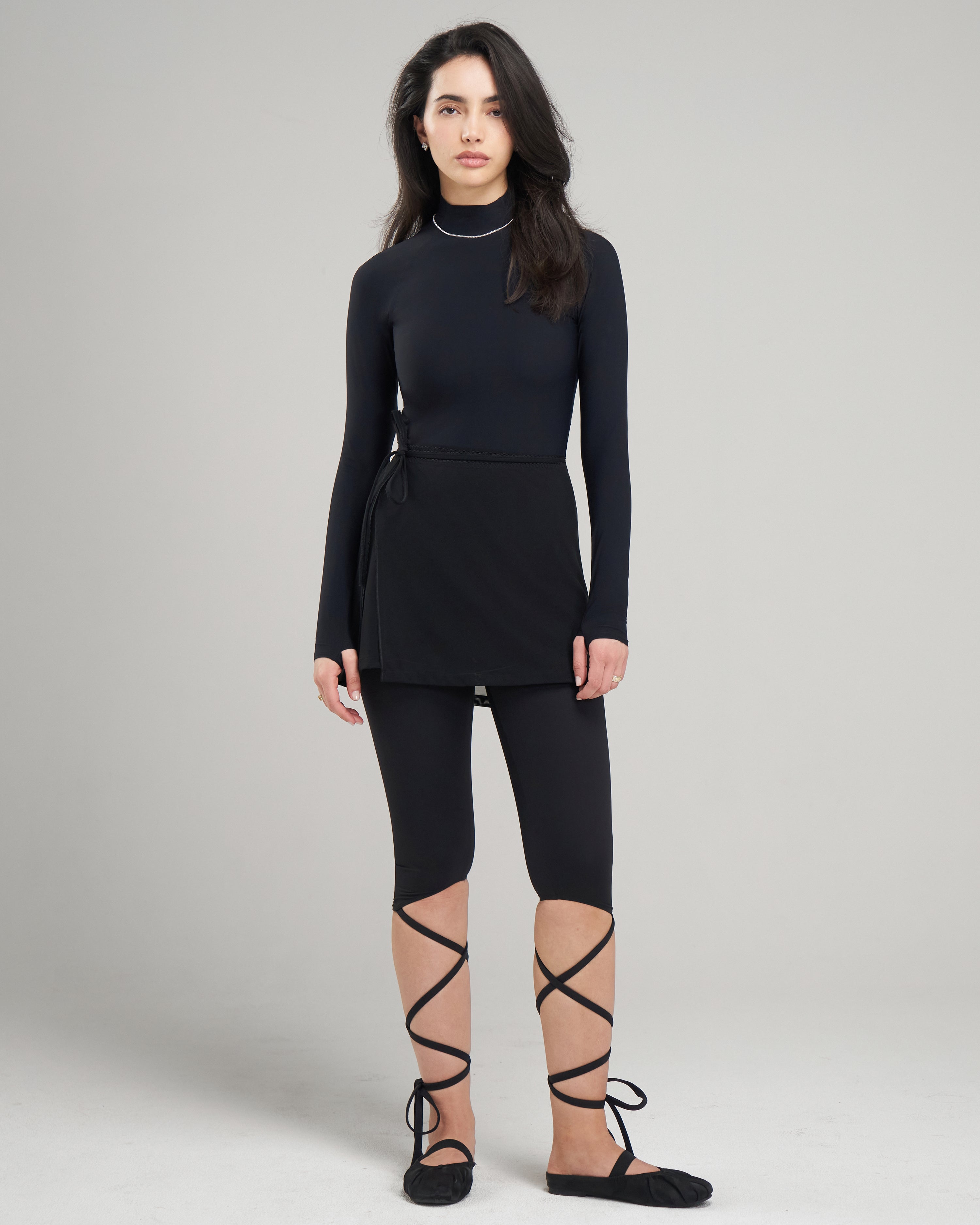 Short Mesh Ballet Wrap Skirt